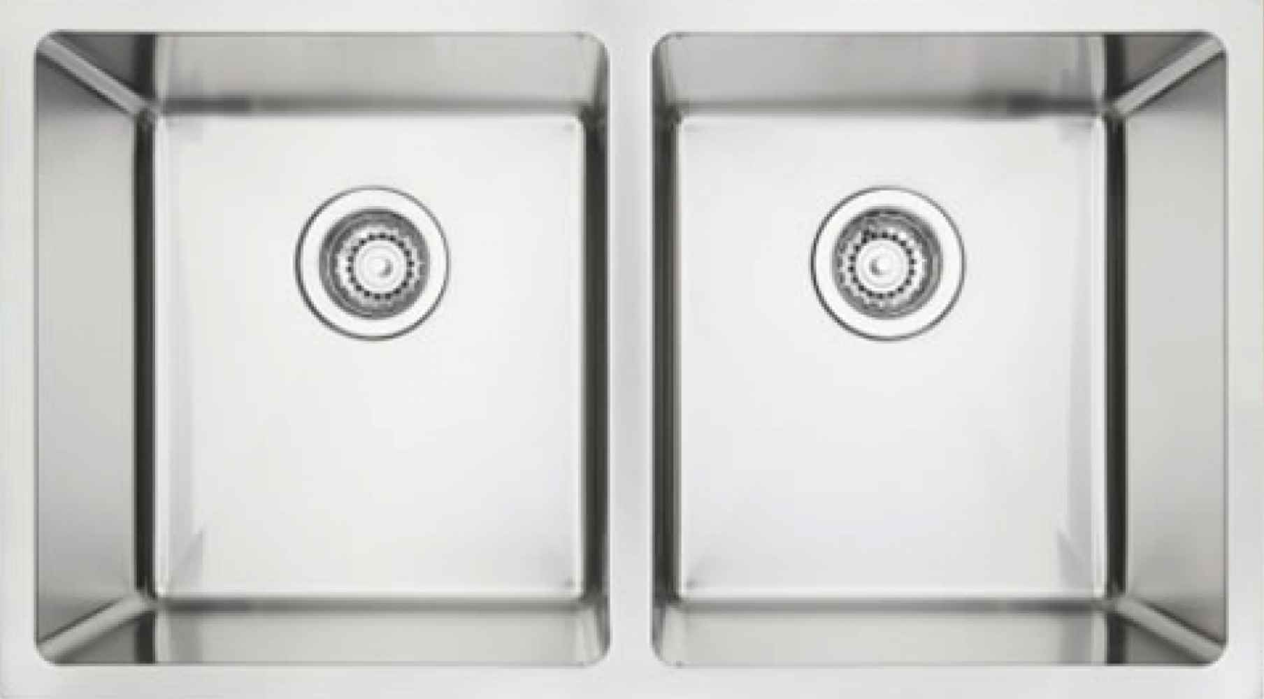 34-in. W Stainless Steel Kitchen Sink With 2 Bowl And 18 Gauge