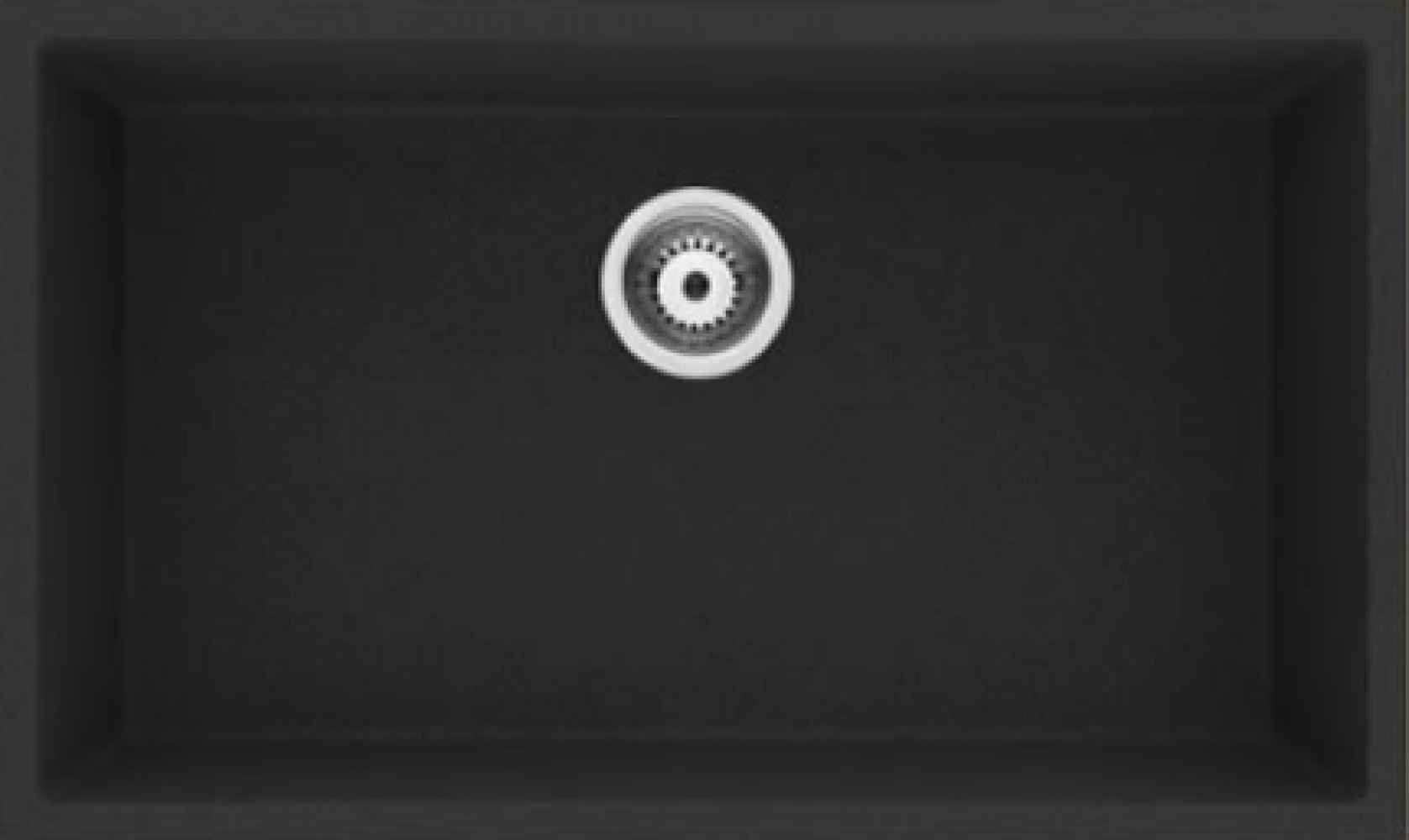 34-in. W CSA Approved Black Granite Composite Kitchen Sink With 1 Bowl