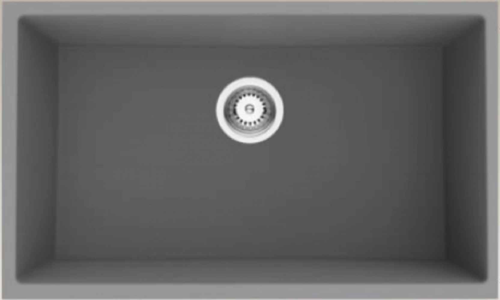 34-in. W CSA Approved Grey Granite Composite Kitchen Sink With 1 Bowl