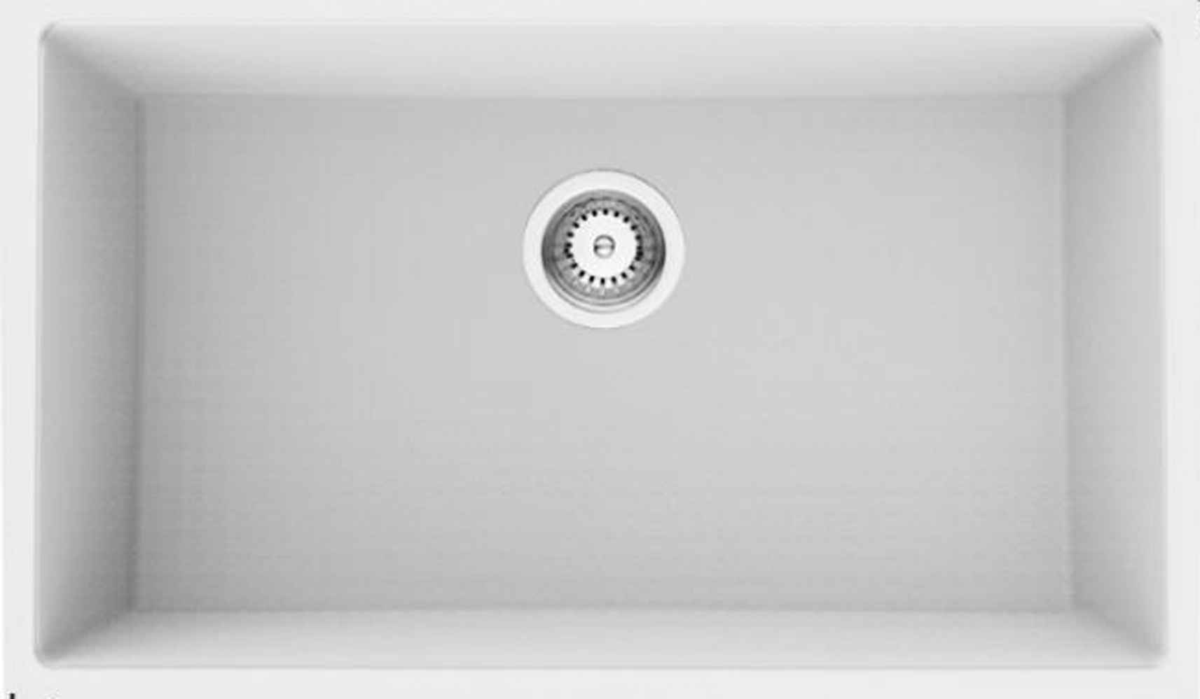 34-in. W CSA Approved White Granite Composite Kitchen Sink With 1 Bowl