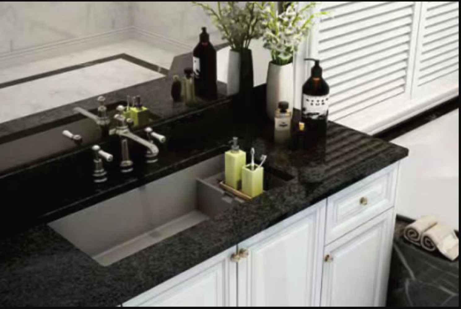 30-in. W Black Granite Composite Kitchen Sink With 1 Bowl