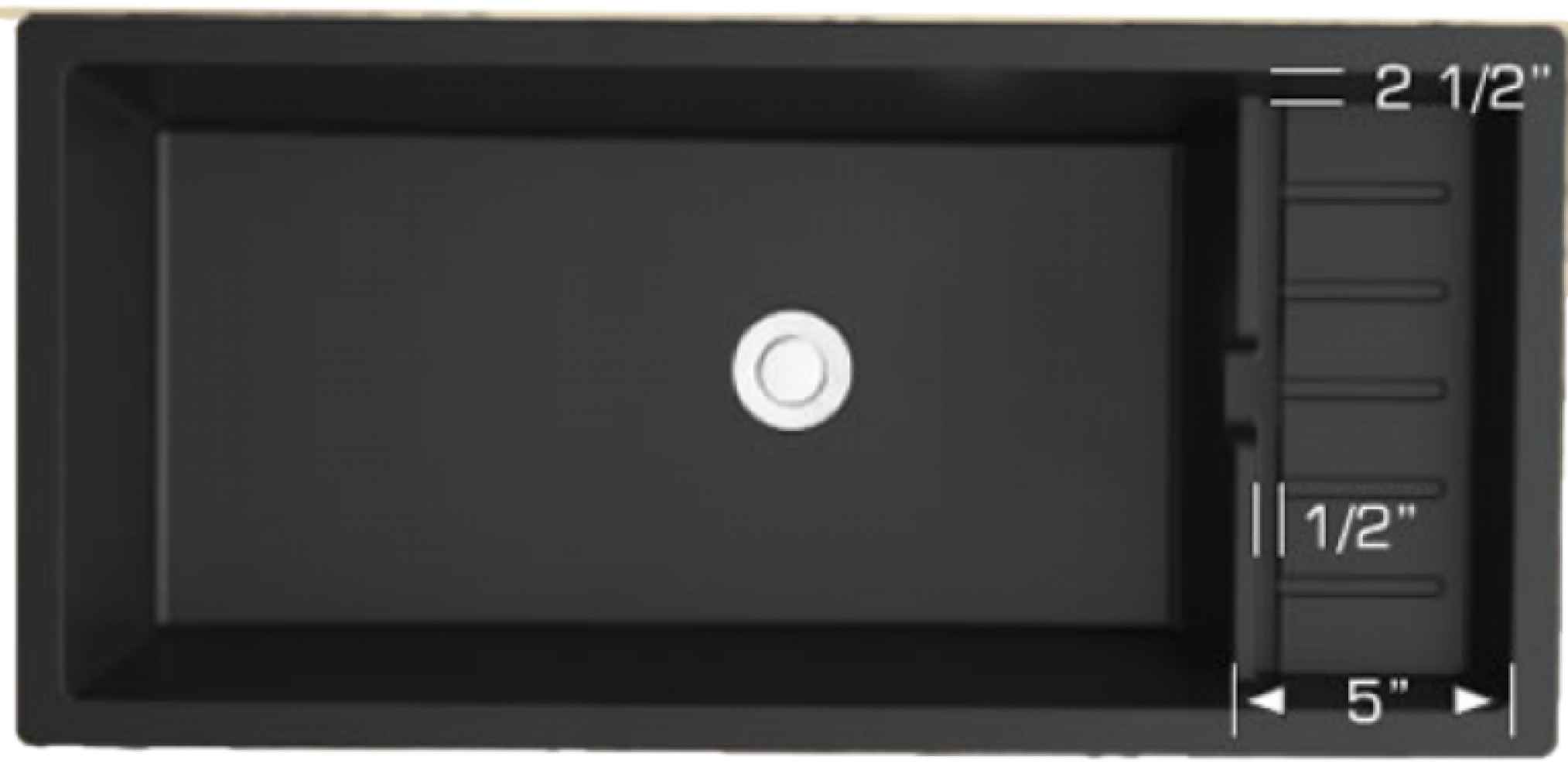 30-in. W Black Granite Composite Kitchen Sink With 1 Bowl