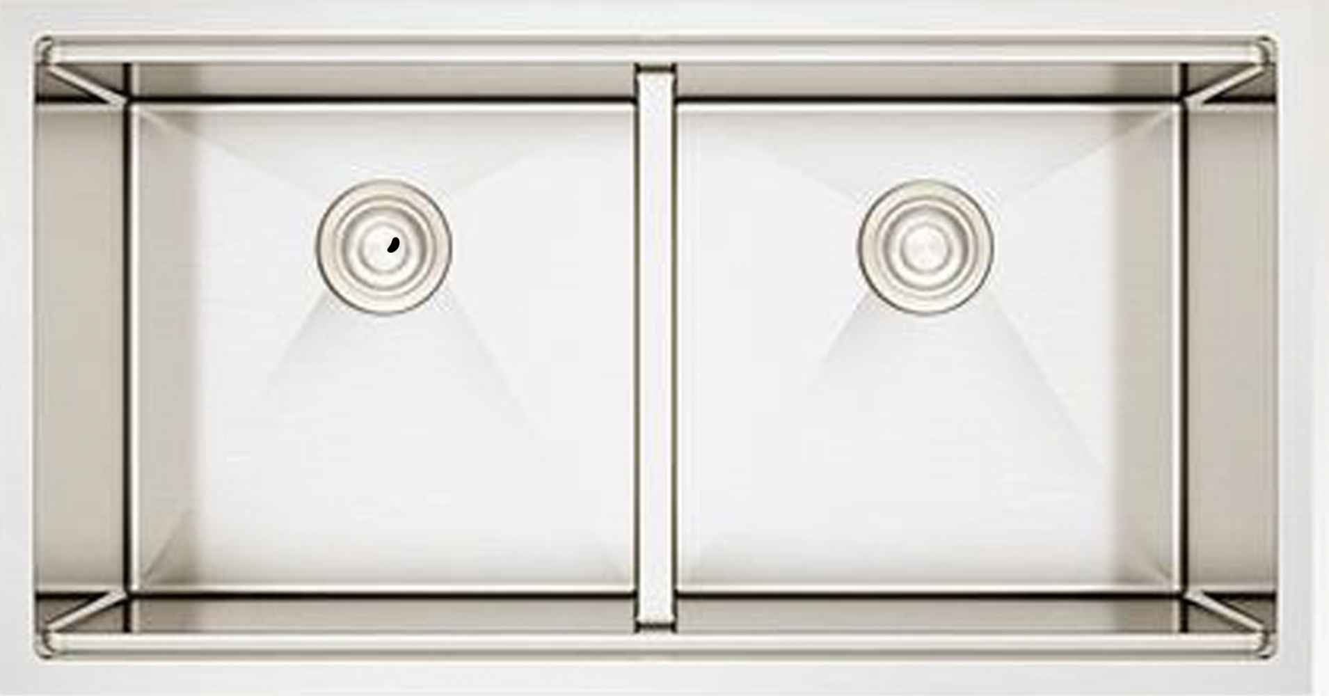 38.5-in. W CSA Approved Stainless Steel Kitchen Sink With 2 Bowl And 16 Gauge