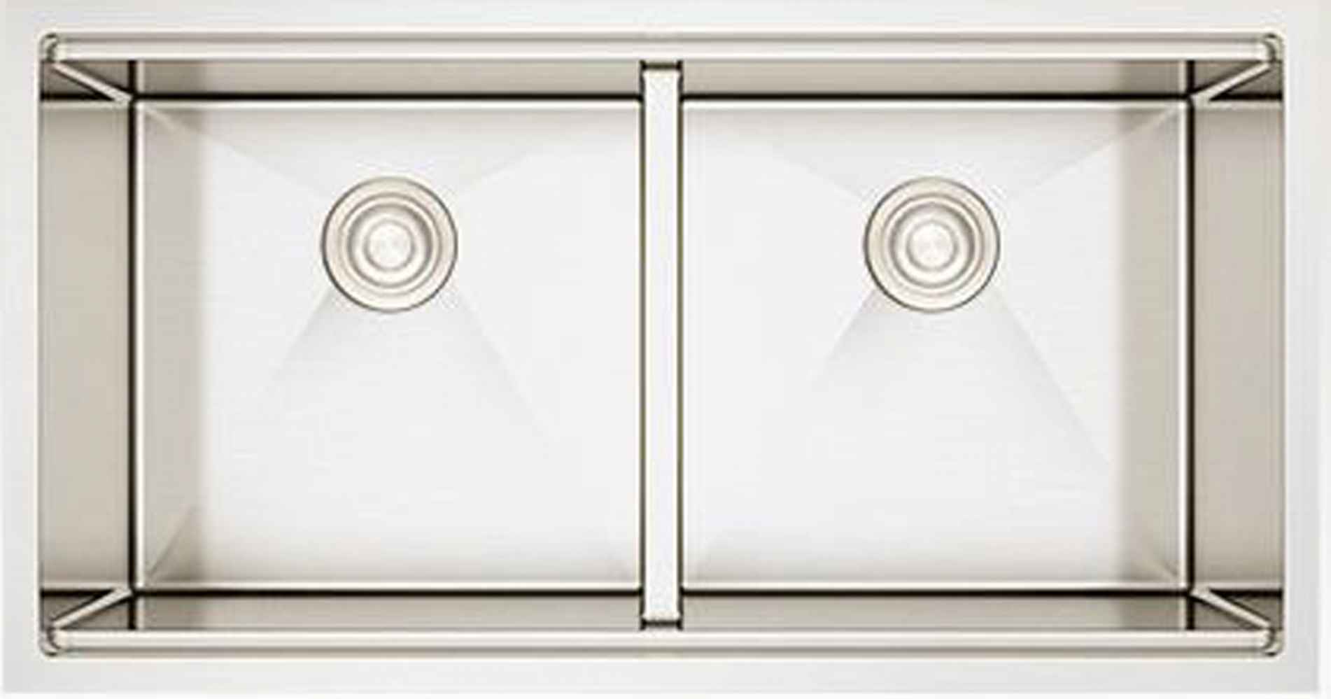 42.5-in. W CSA Approved Stainless Steel Kitchen Sink With 2 Bowl And 16 Gauge