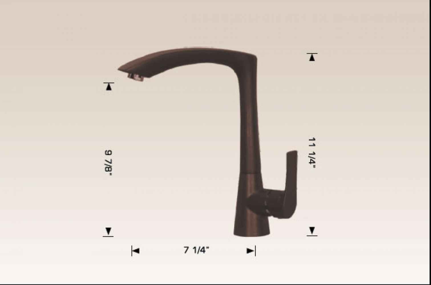1 Hole  Stainless Steel Kitchen Sink Faucet Coffee Stainless Steel