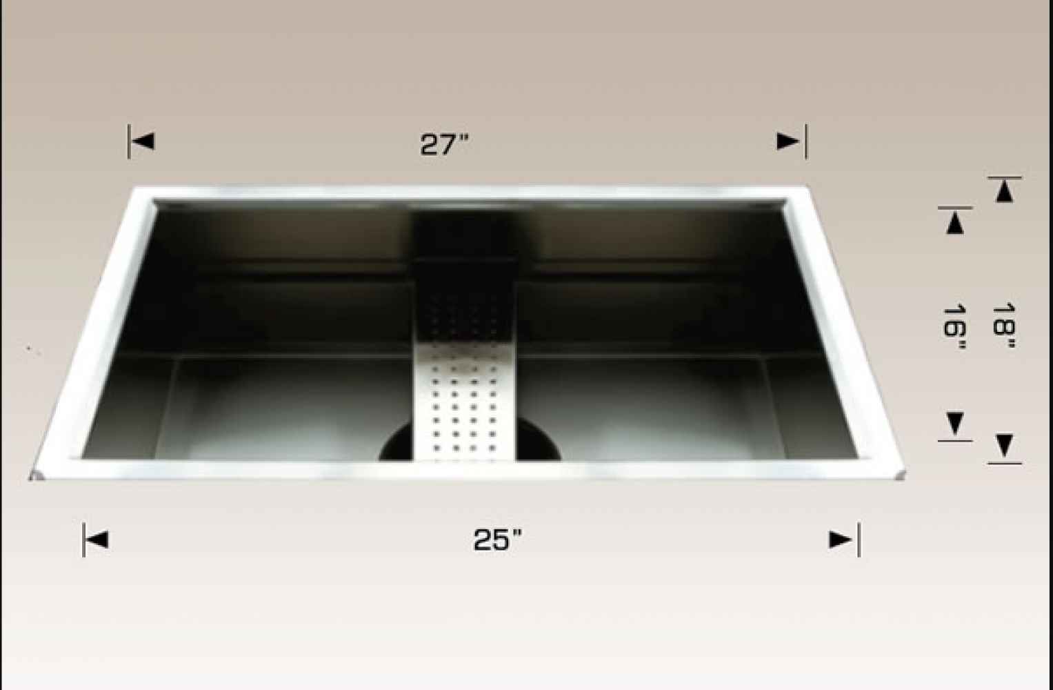 29-in. W CSA Approved Stainless Steel Laundry Sink With 1 Bowl And 16 Gauge