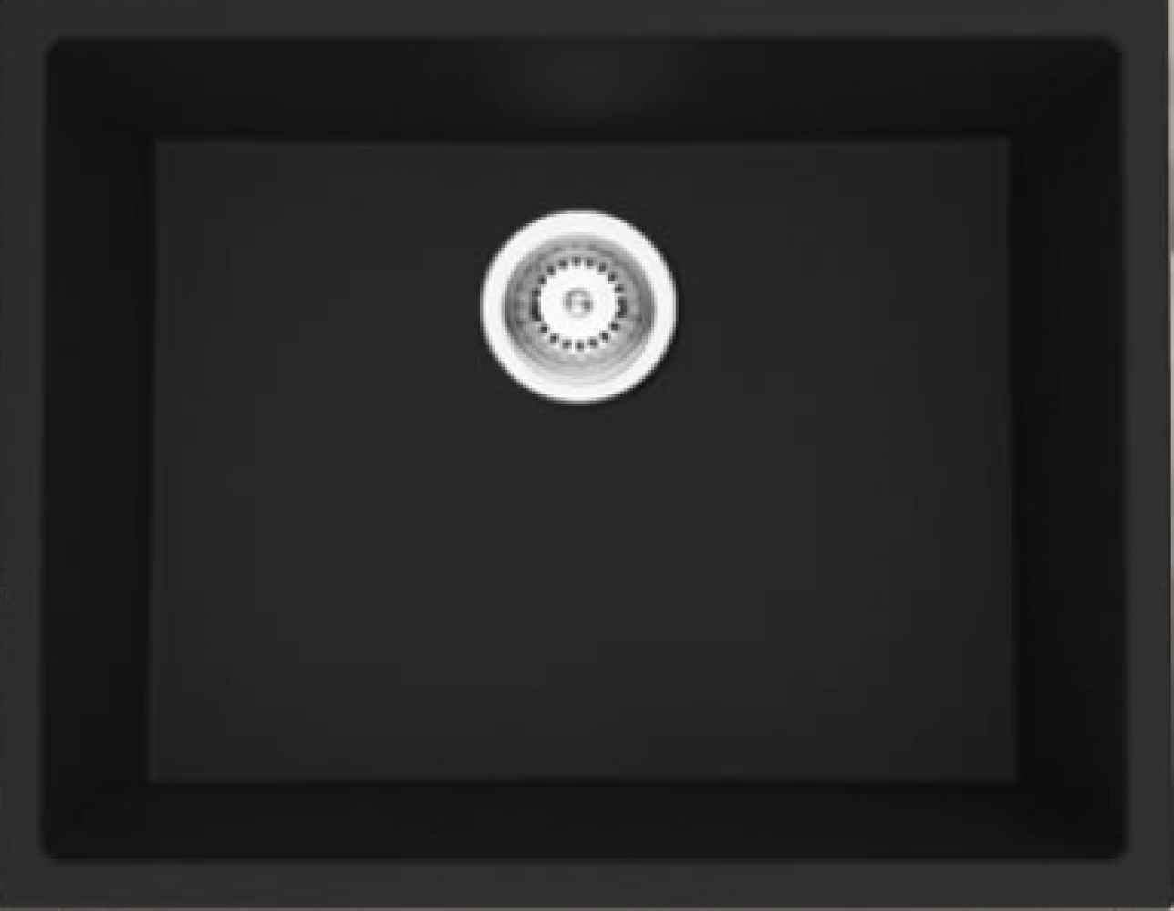 23-in. W CSA Approved Black Granite Composite Kitchen Sink With 1 Bowl