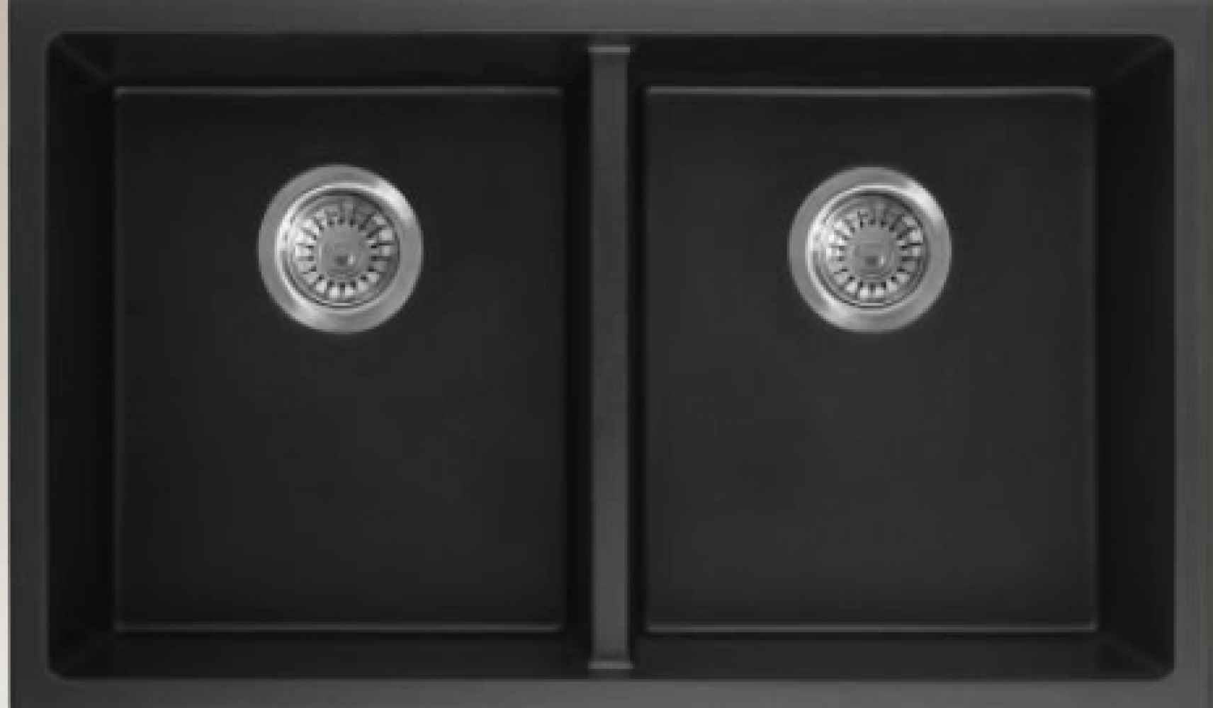 30-in. W CSA Approved Black Granite Composite Kitchen Sink With 2 Bowl