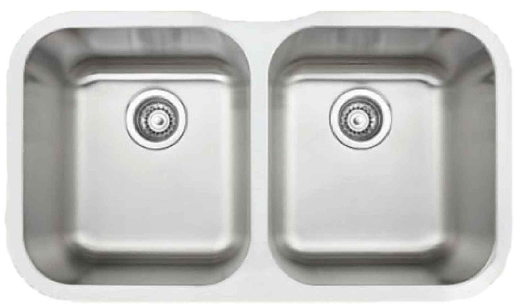 32-in. W CSA Approved Stainless Steel Kitchen Sink With 2 Bowl And 18 Gauge