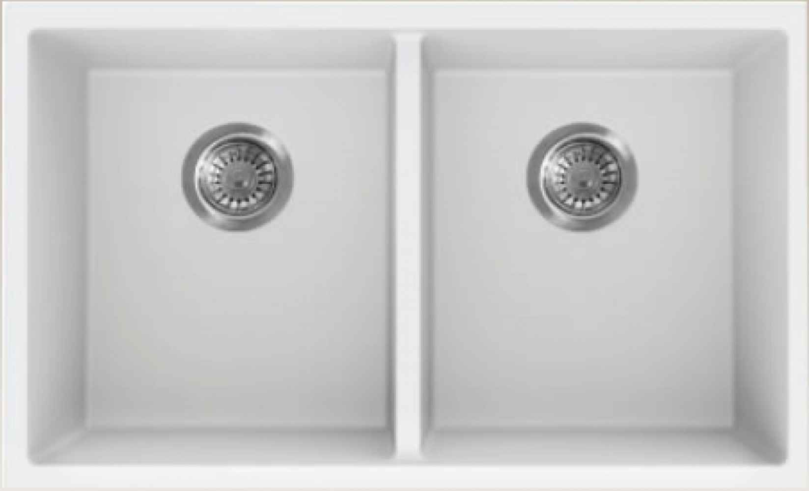 30-in. W CSA Approved White Granite Composite Kitchen Sink With 2 Bowl