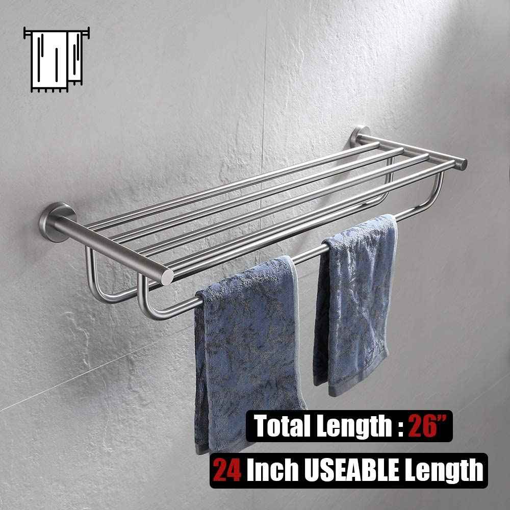 26 in. x  6 in. x  4 in.  Brushed Stainless Steel Towel Bar Stainless Steel