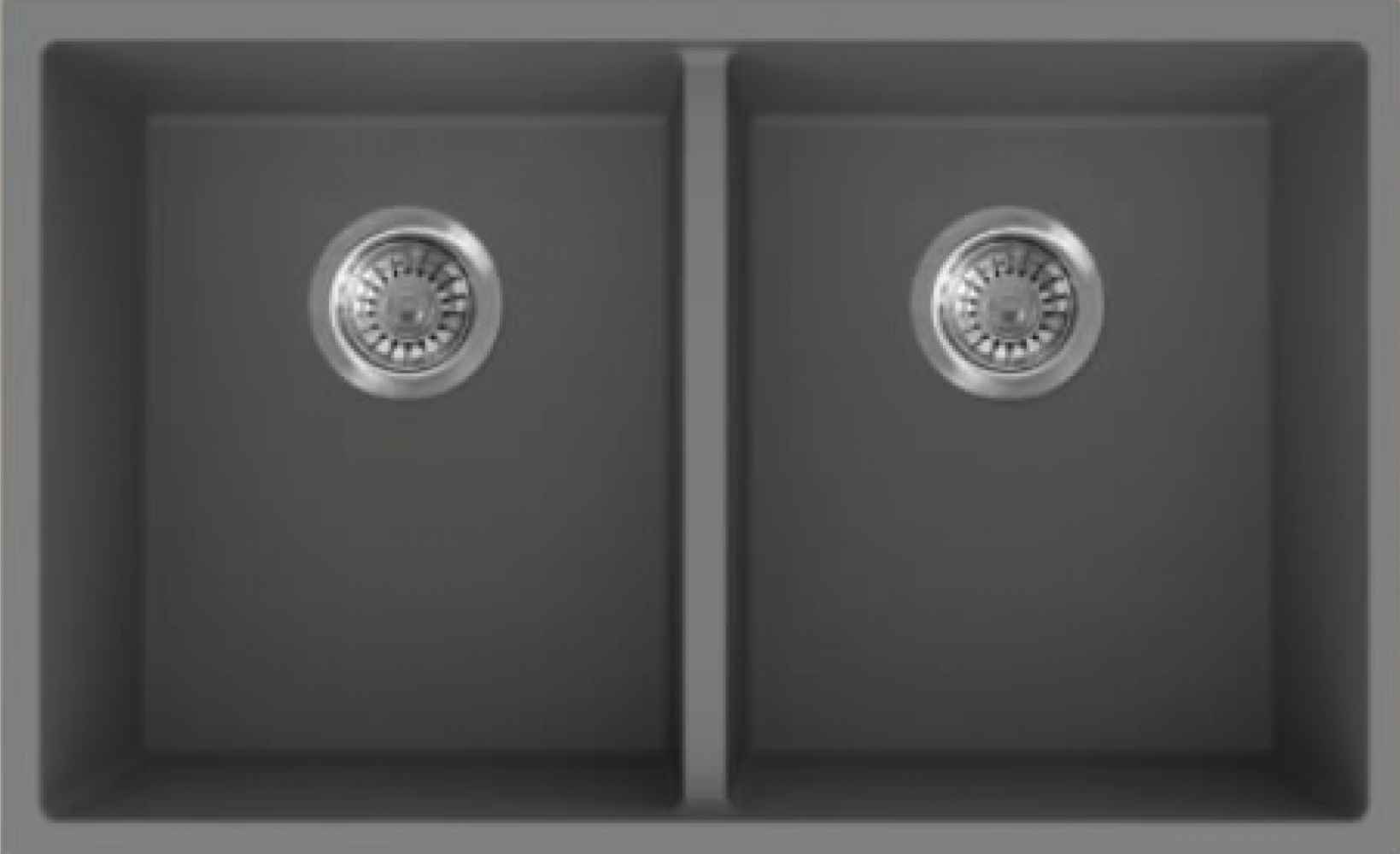 30-in. W CSA Approved Grey Granite Composite Kitchen Sink With 2 Bowl
