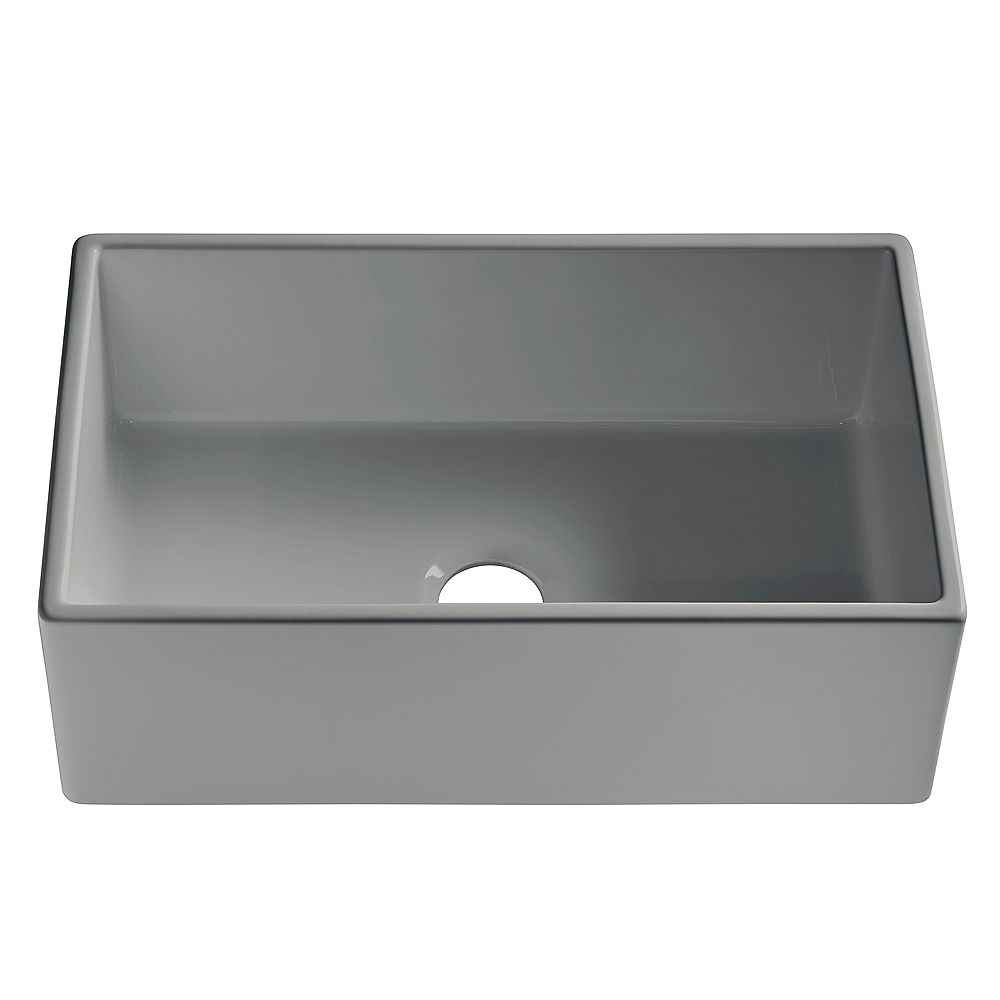 30-in. W CSA Approved Grey Granite Composite Kitchen Sink With 1 Bowl
