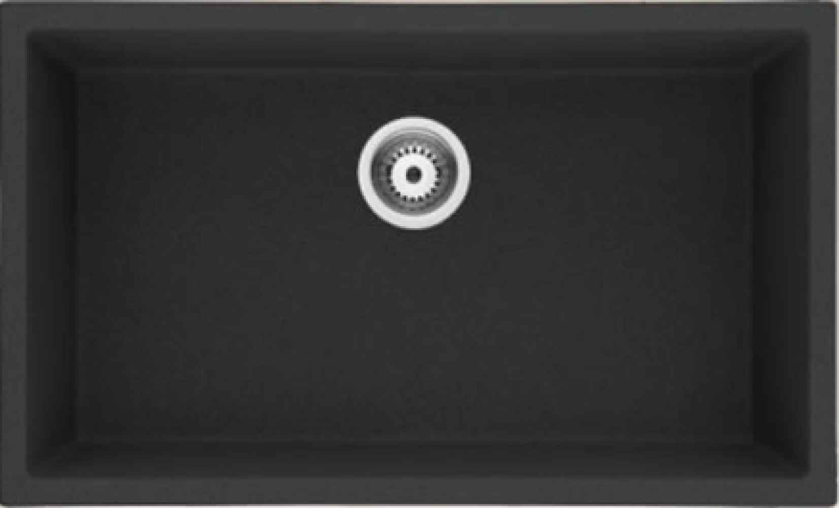 27-in. W CSA Approved Black Granite Composite Kitchen Sink With 1 Bowl