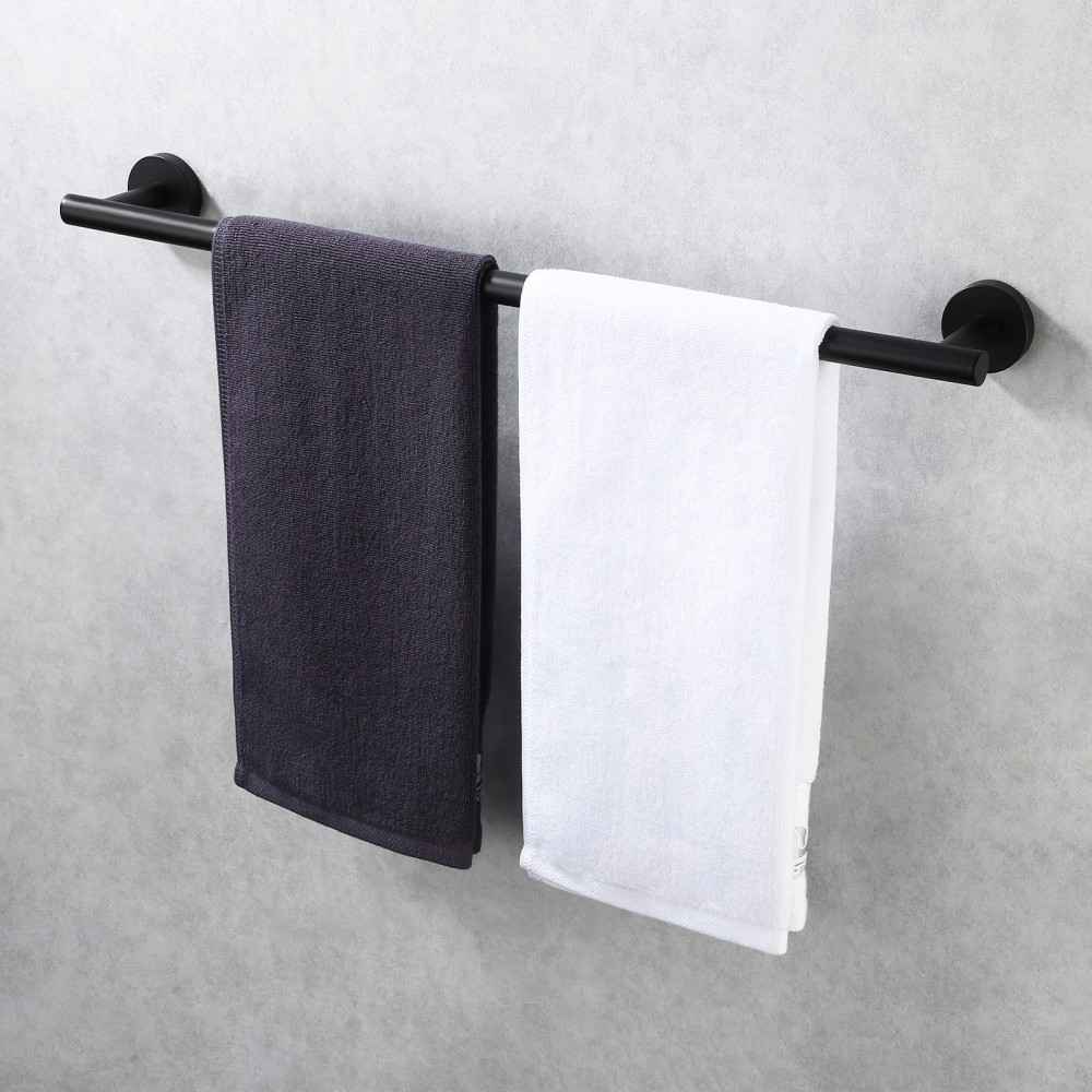 30 in. x 2.5 in. x 1.5 in. Black Towel Bar Stainless Steel