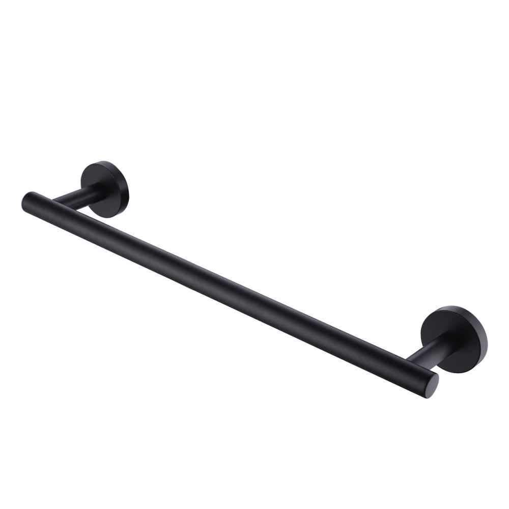 38 in. x 2.5 in. x 1.5 in. Black Towel Bar Stainless Steel