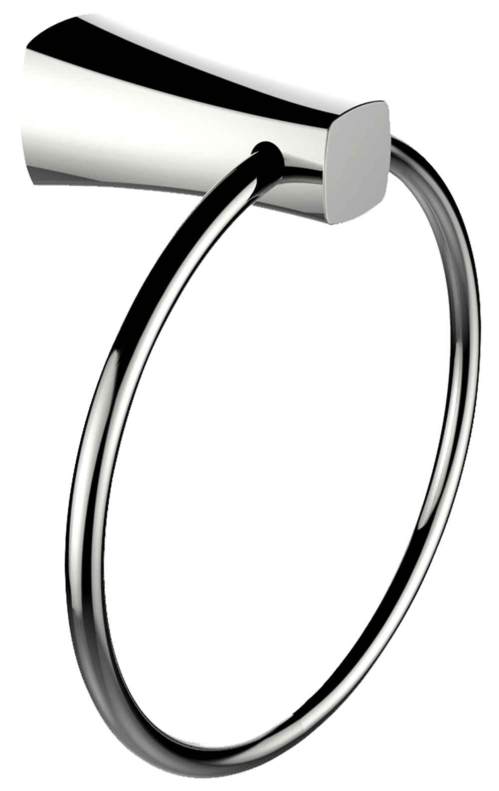 7.09 in. x  3.74 in. Wall Mount Chrome Towel Ring Stainless Steel