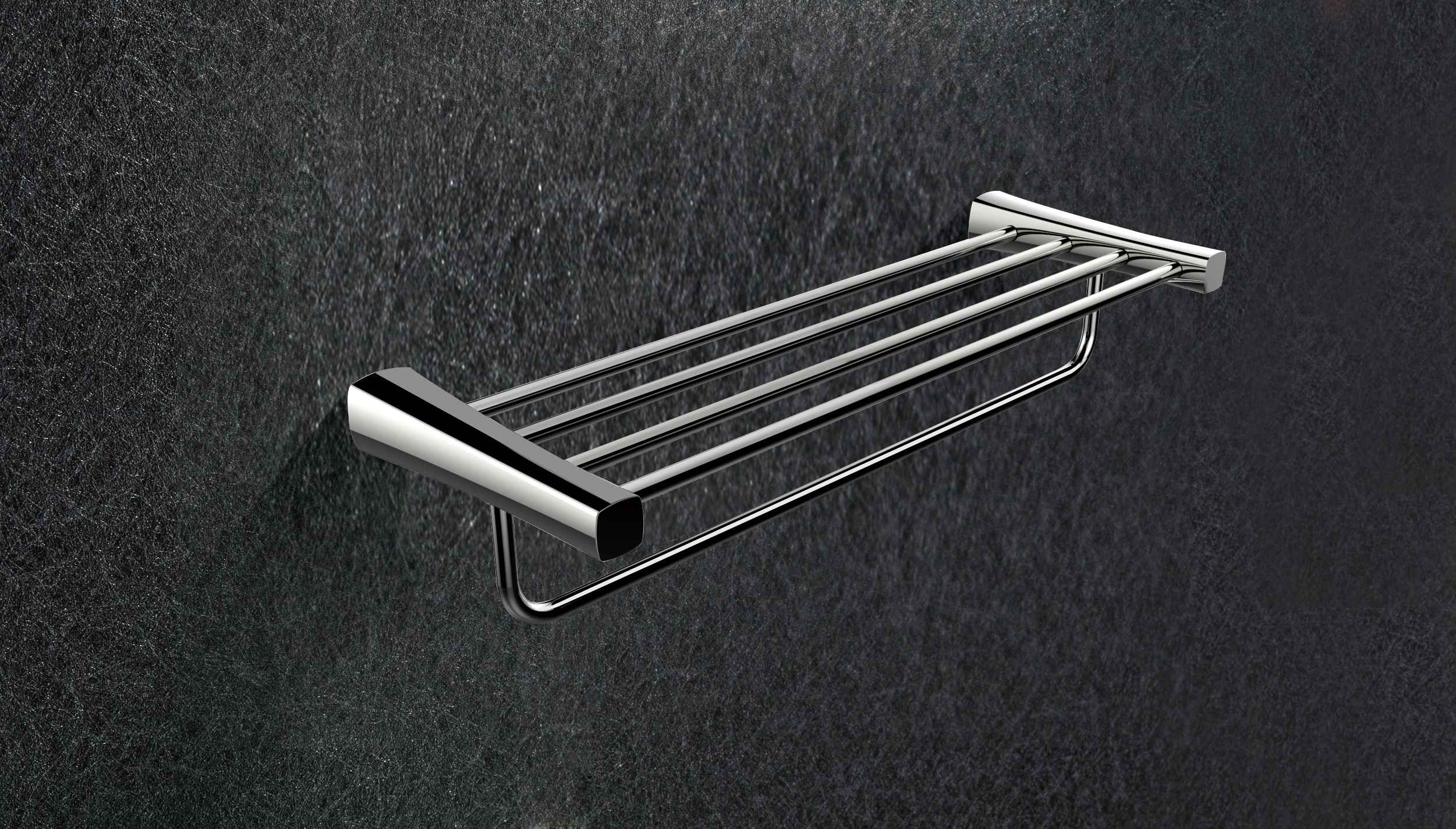 23.9 in. x 8.27 in. x 5.25 in. Chrome Towel Bar Stainless Steel