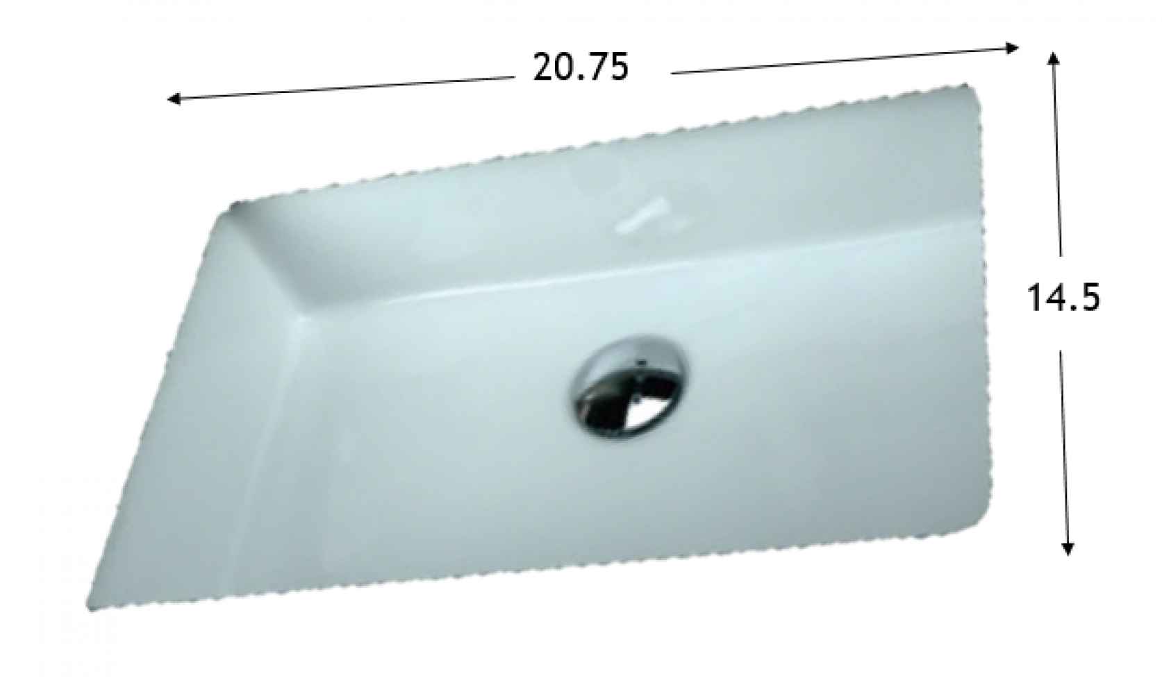 20.75-in. x 14.5-in. Ceramic Bathroom Undermount Sink In White CSA