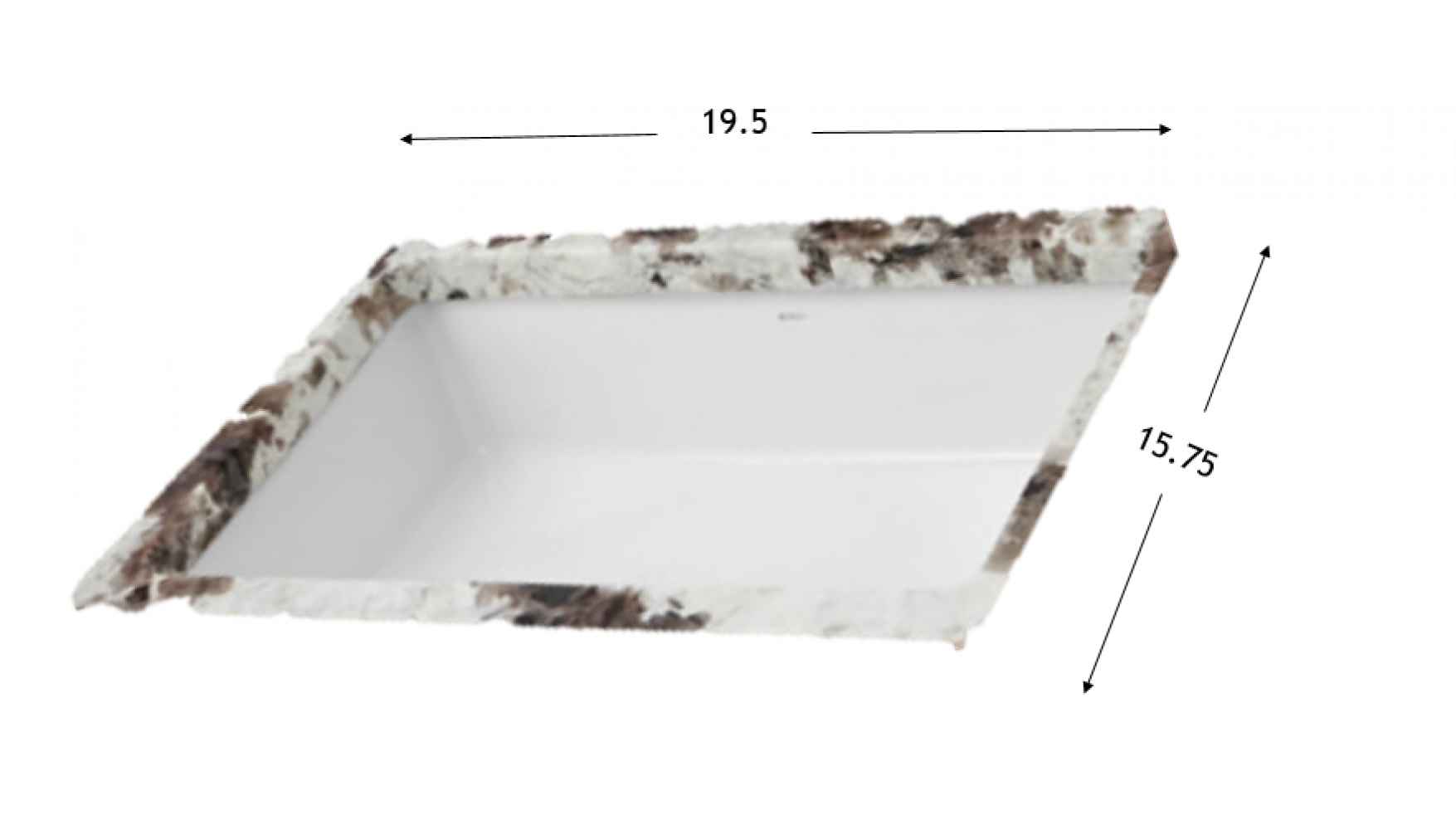 19.5-in. x 15.75-in. Ceramic Bathroom Undermount Sink In White CSA