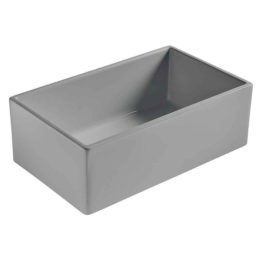 33-in. W CSA Approved Grey Granite Composite Kitchen Sink With 1 Bowl