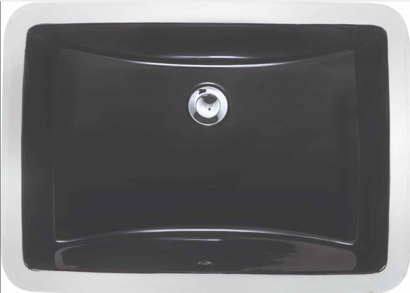 18-in. x 12.375-in. Ceramic Bathroom Undermount Sink In Black CSA