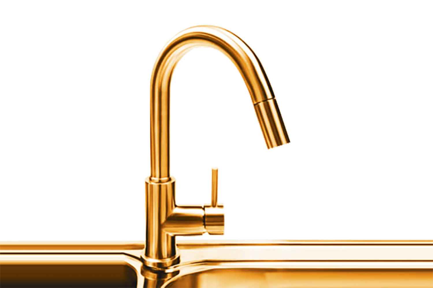 1 Hole CSA Stainless Steel Kitchen Sink Faucet Gold Stainless Steel