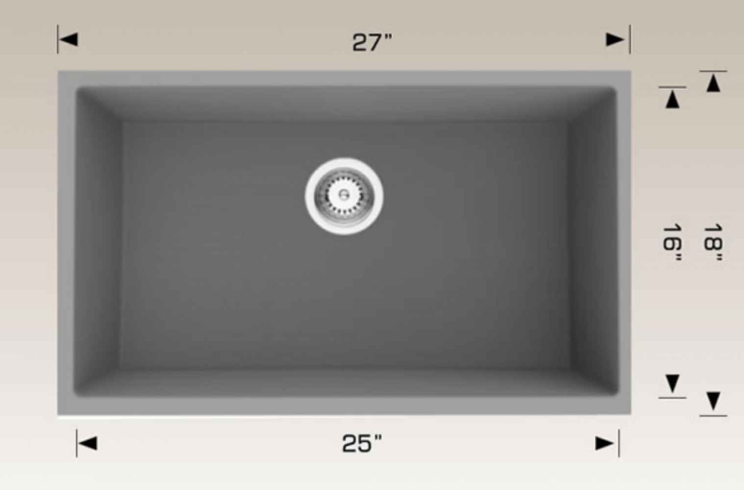 27-in. W CSA Approved Coffee Kitchen Sink With 1 Bowl