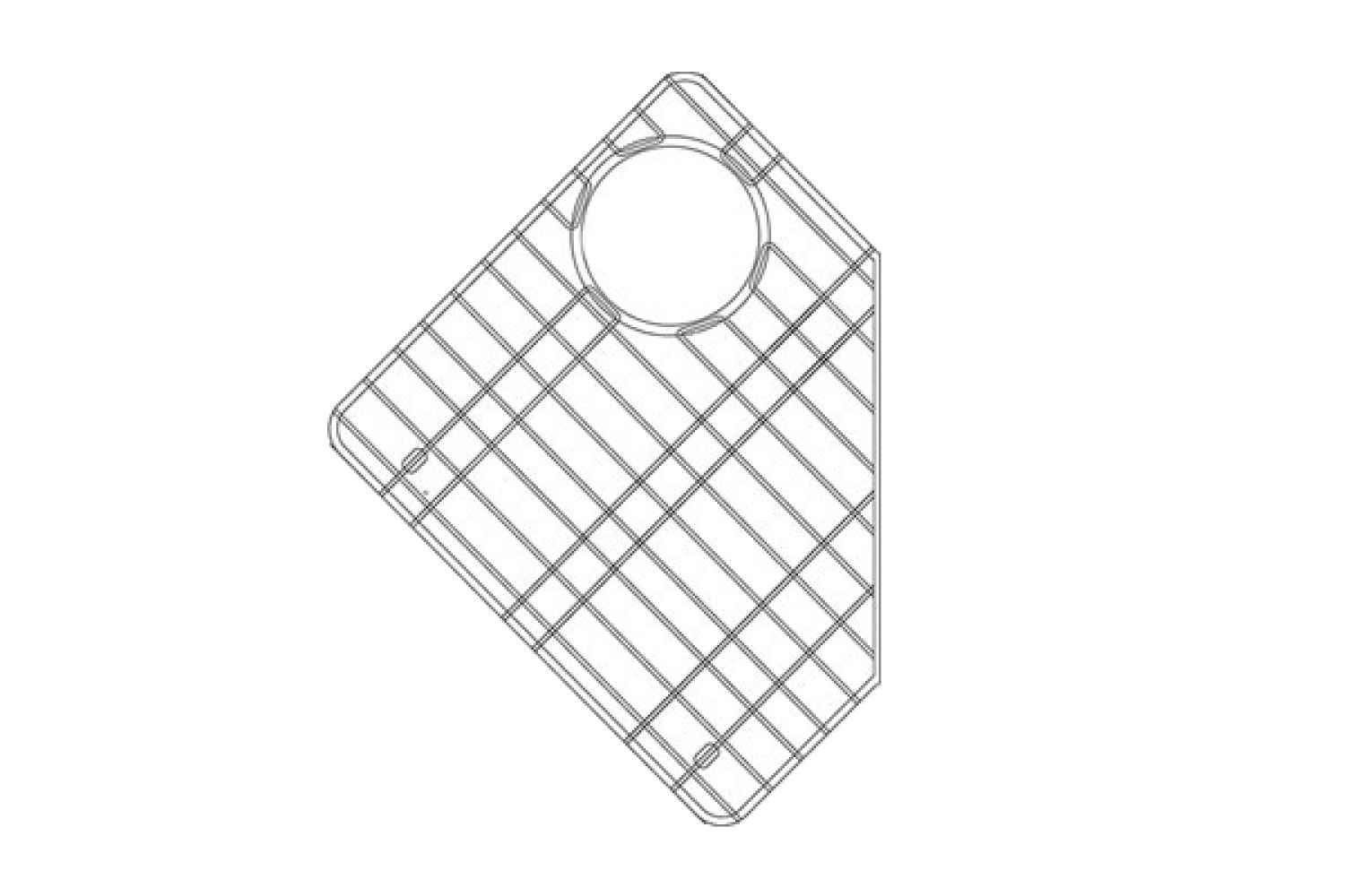 DISCONTINUED: 16.687-in. W X 22.125-in. D Stainless Steel Kitchen Sink Grid In Chrome Color