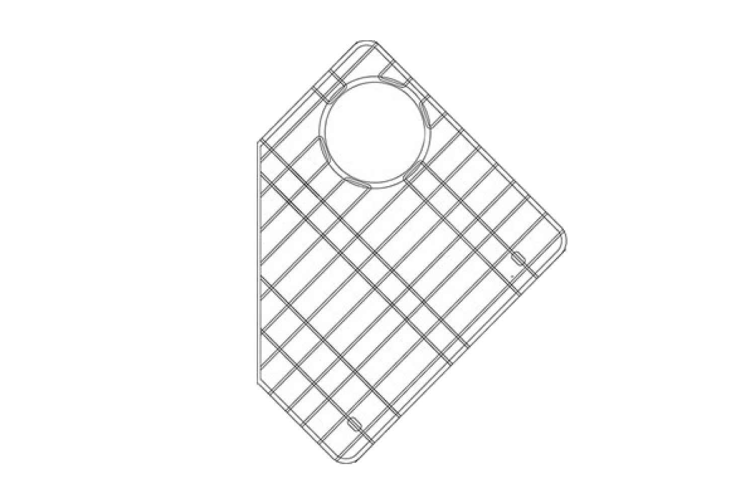 DISCONTINUED: 16.867-in. W X 22.125-in. D Stainless Steel Kitchen Sink Grid In Chrome Color