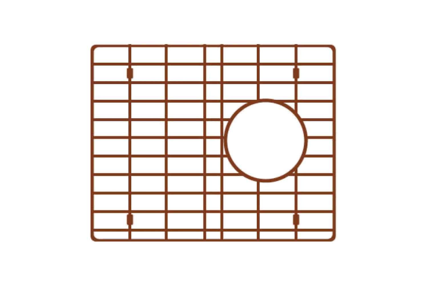 DISCONTINUED: 19-in. W X 16-in. D Stainless Steel Kitchen Sink Grid In Copper Color