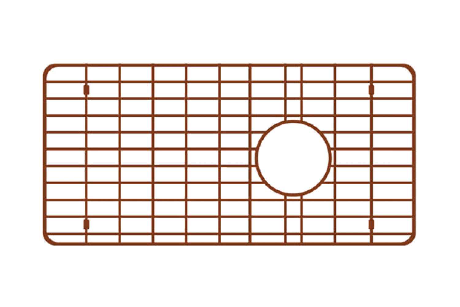 DISCONTINUED: 29-in. W X 16-in. D Copper Kitchen Sink Grid In Copper Color