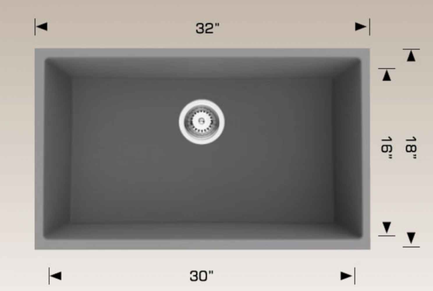 32-in. W CSA Approved Coffee Kitchen Sink With 1 Bowl