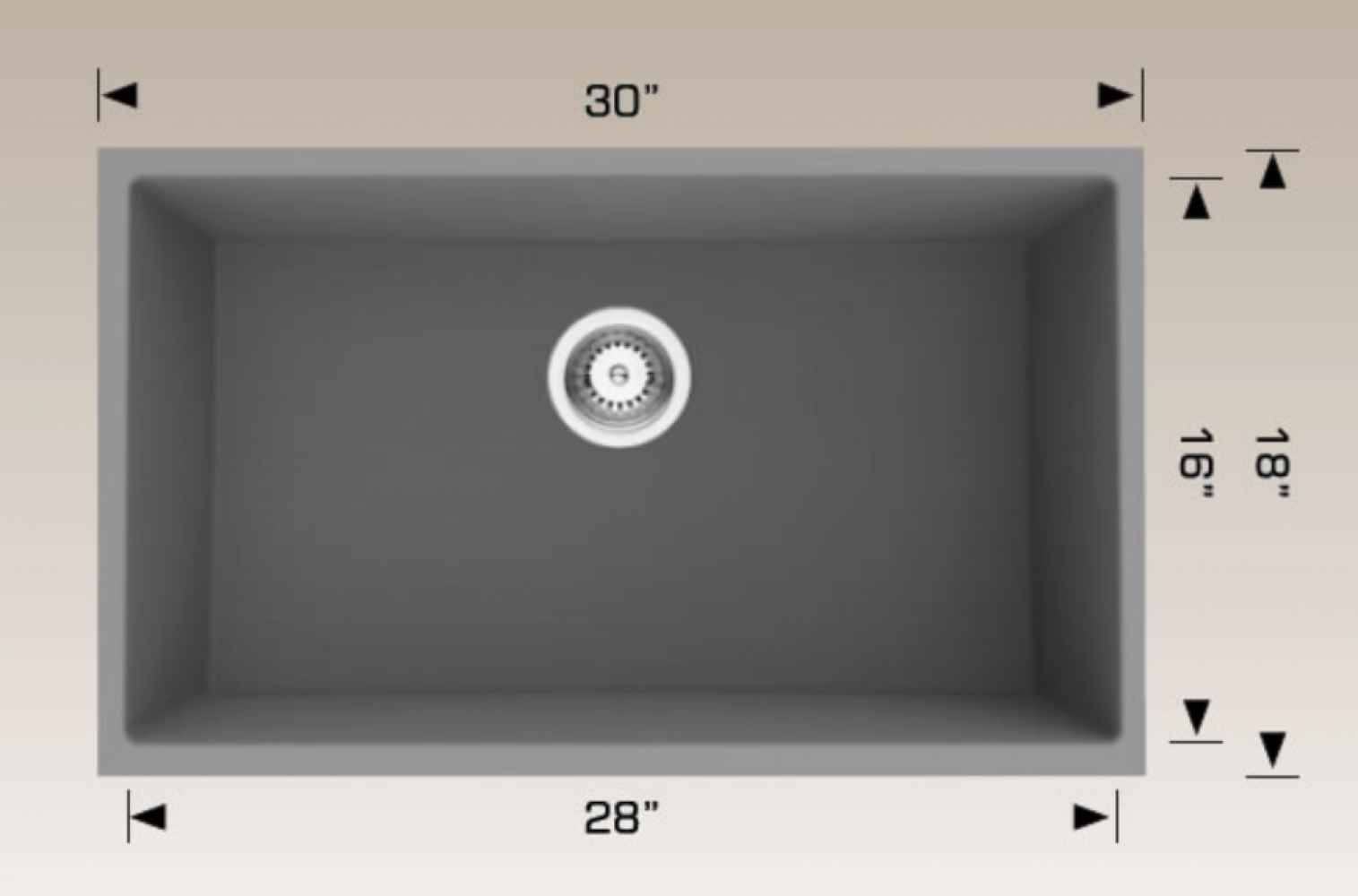 30-in. W CSA Approved Coffee Kitchen Sink With 1 Bowl