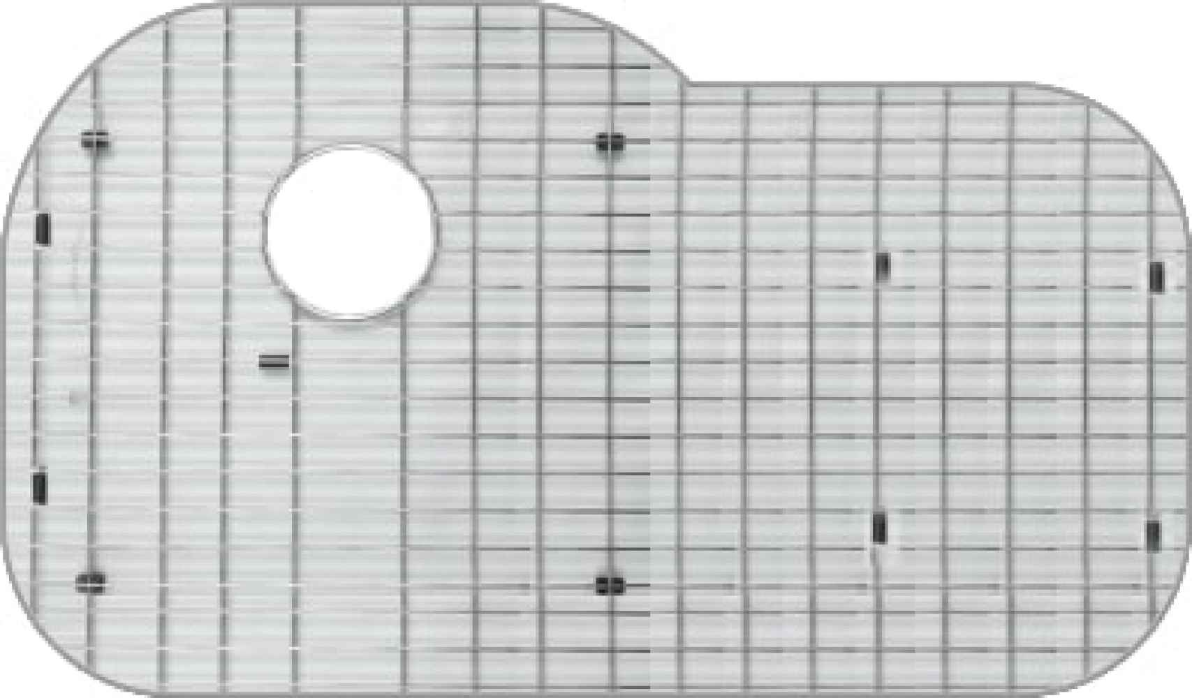 DISCONTINUED: 29.25-in. W X 19-in. D Stainless Steel Kitchen Sink Grid In Chrome Color