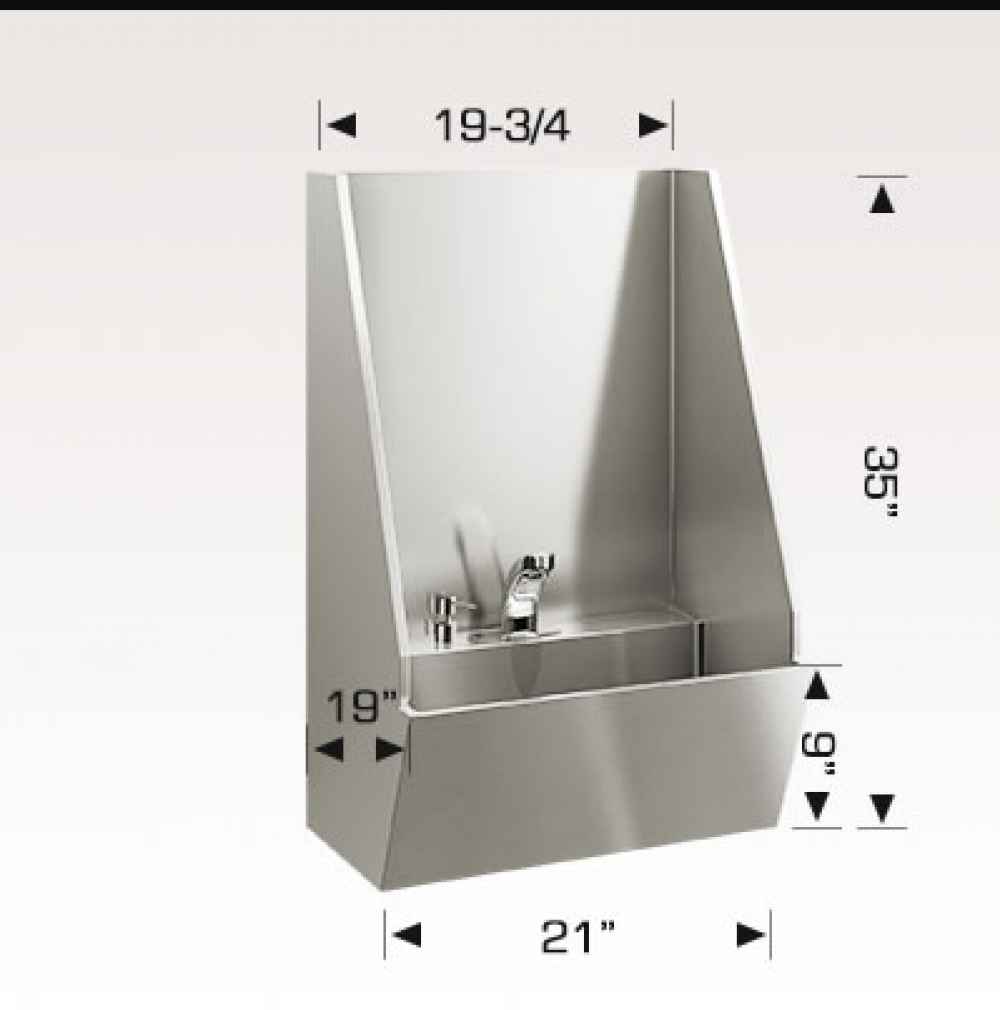 21-in. x 35-in. Hand Wash Station In Stainless Steel
