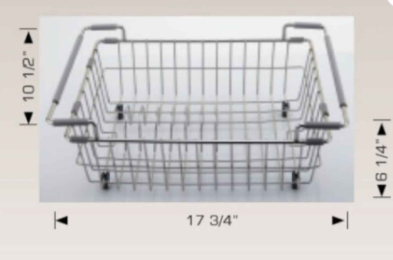 17.75-in. W Stainless Steel Kitchen Basket In Stainless Steel Color