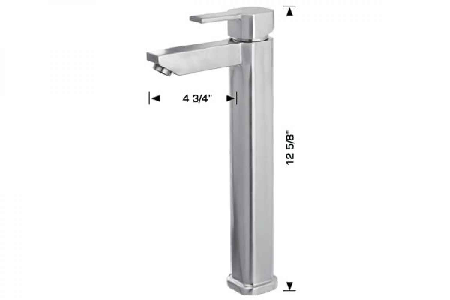 1 Hole CSA Stainless Steel Bathroom Sink Faucet Stainless Steel Stainless Steel