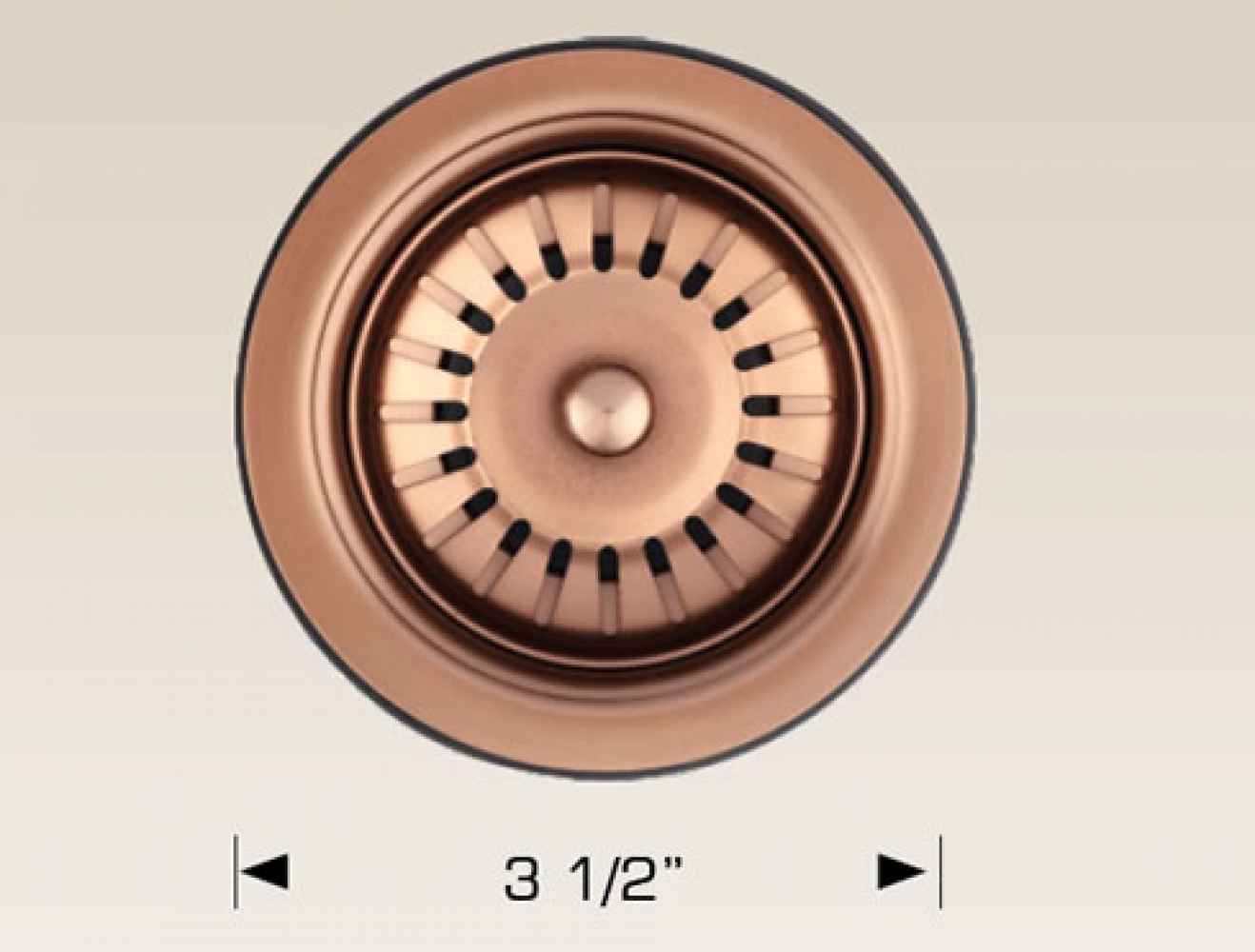 Round Copper Kitchen Sink Strainer Copper