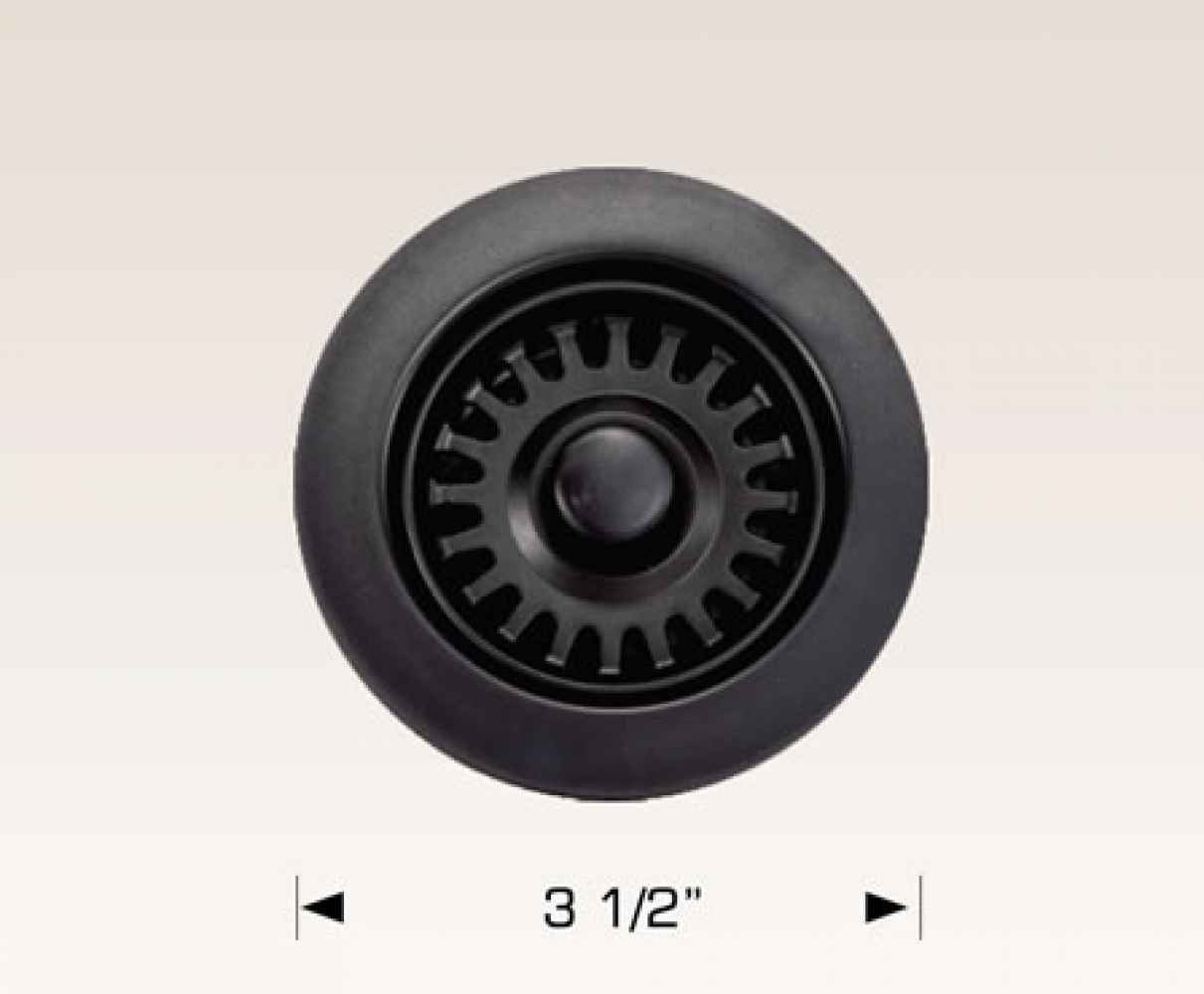 Round Black Kitchen Sink Strainer Stainless Steel
