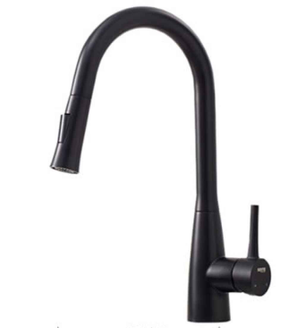 1 Hole CSA Stainless Steel Kitchen Sink Faucet Black Stainless Steel