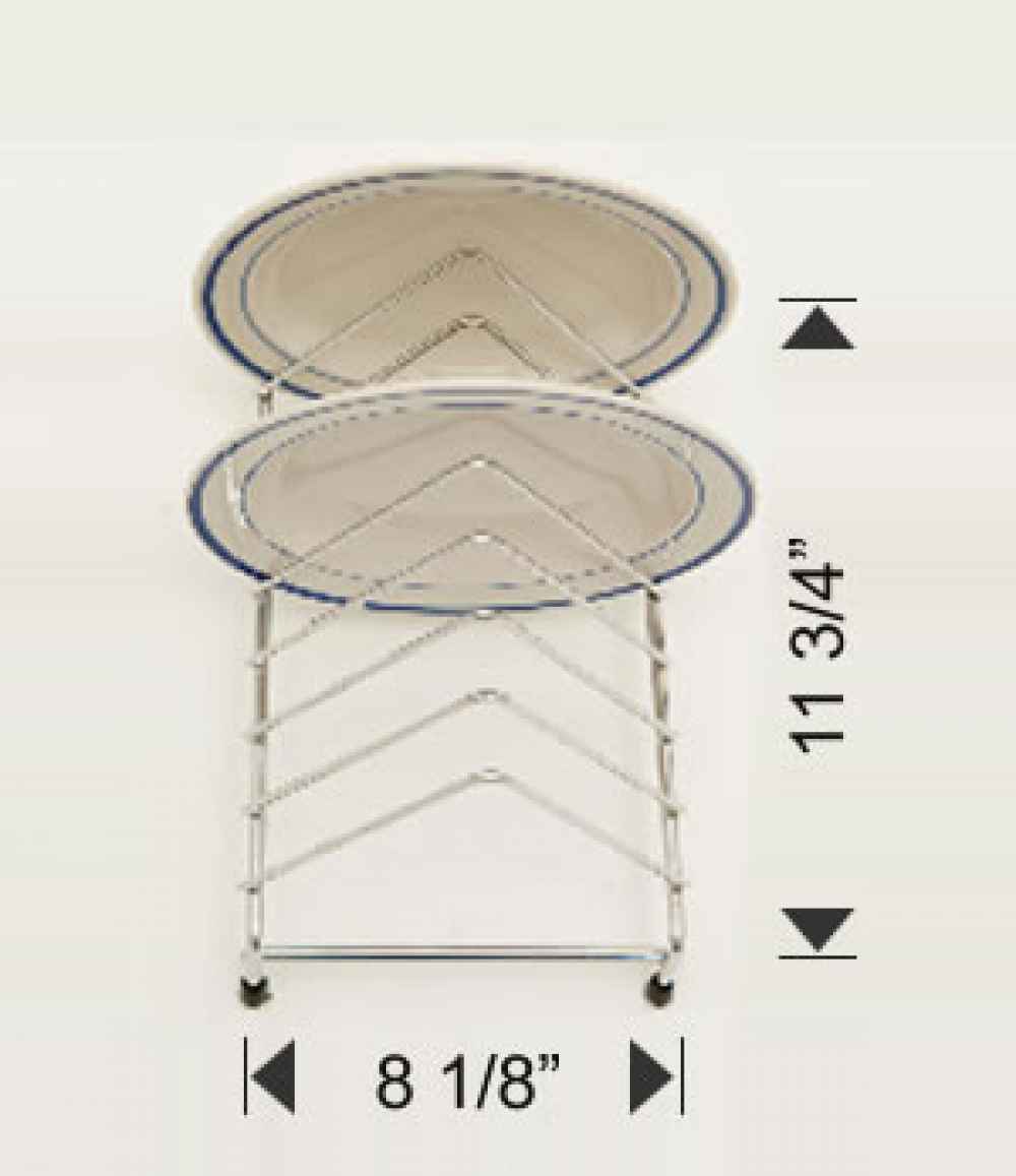 8.125 in. x 11.75 in. x 2 in.  Stainless Steel  Kitchen Plate Rack