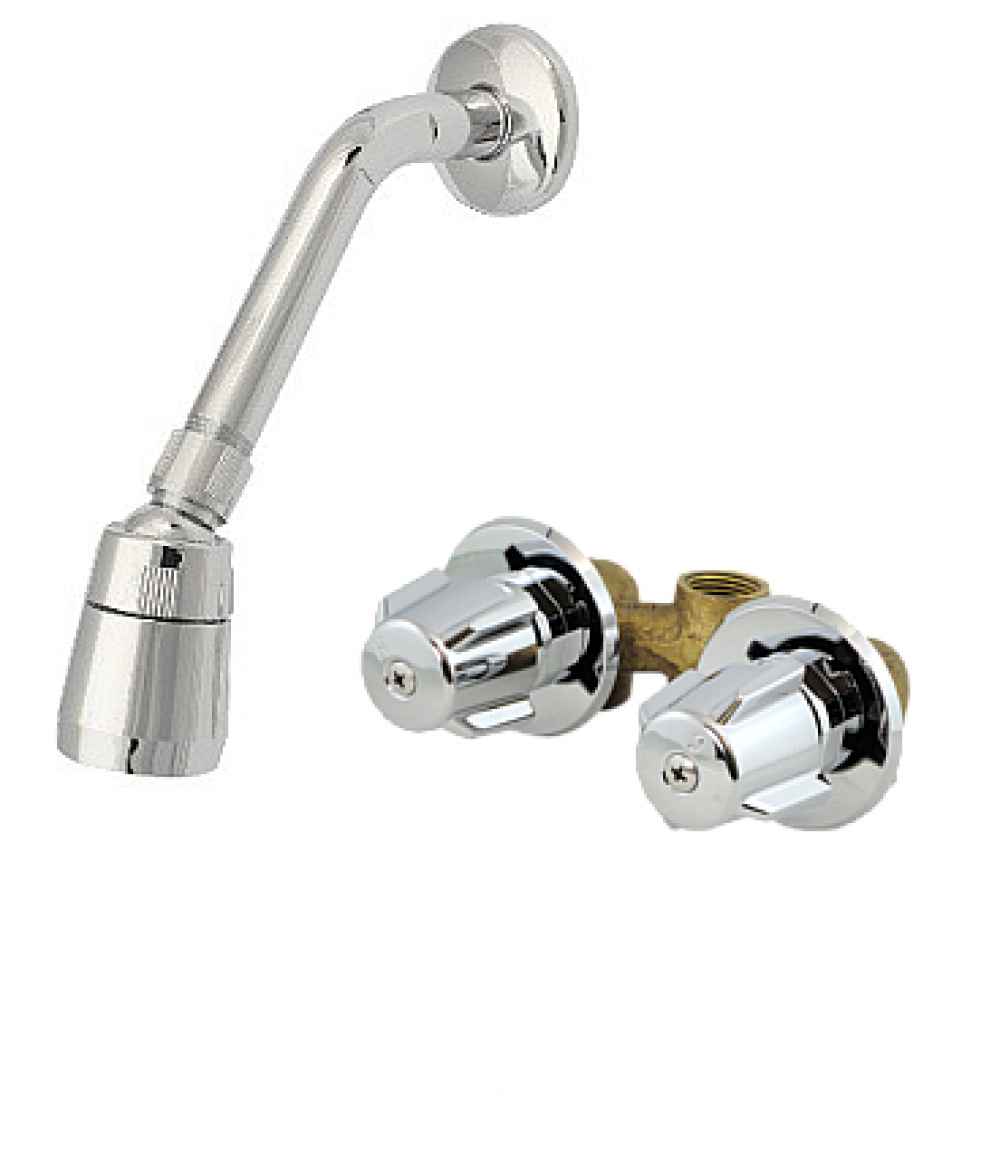 8-in. x 6.44-in. Shower Kit Chrome Stainless Steel