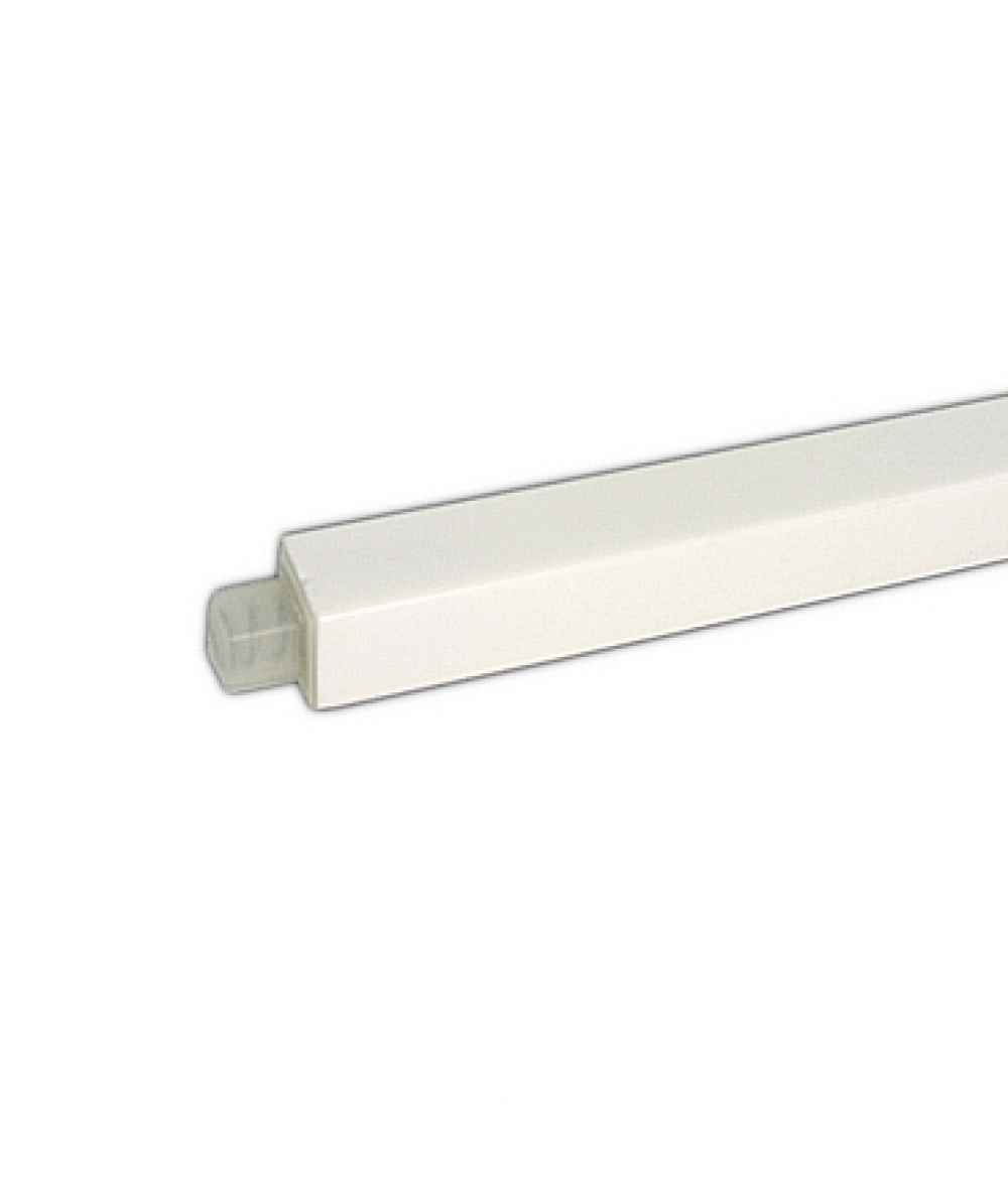 24 in. x  0.75 in. x  0.75 in.  White Towel Bar Plastic