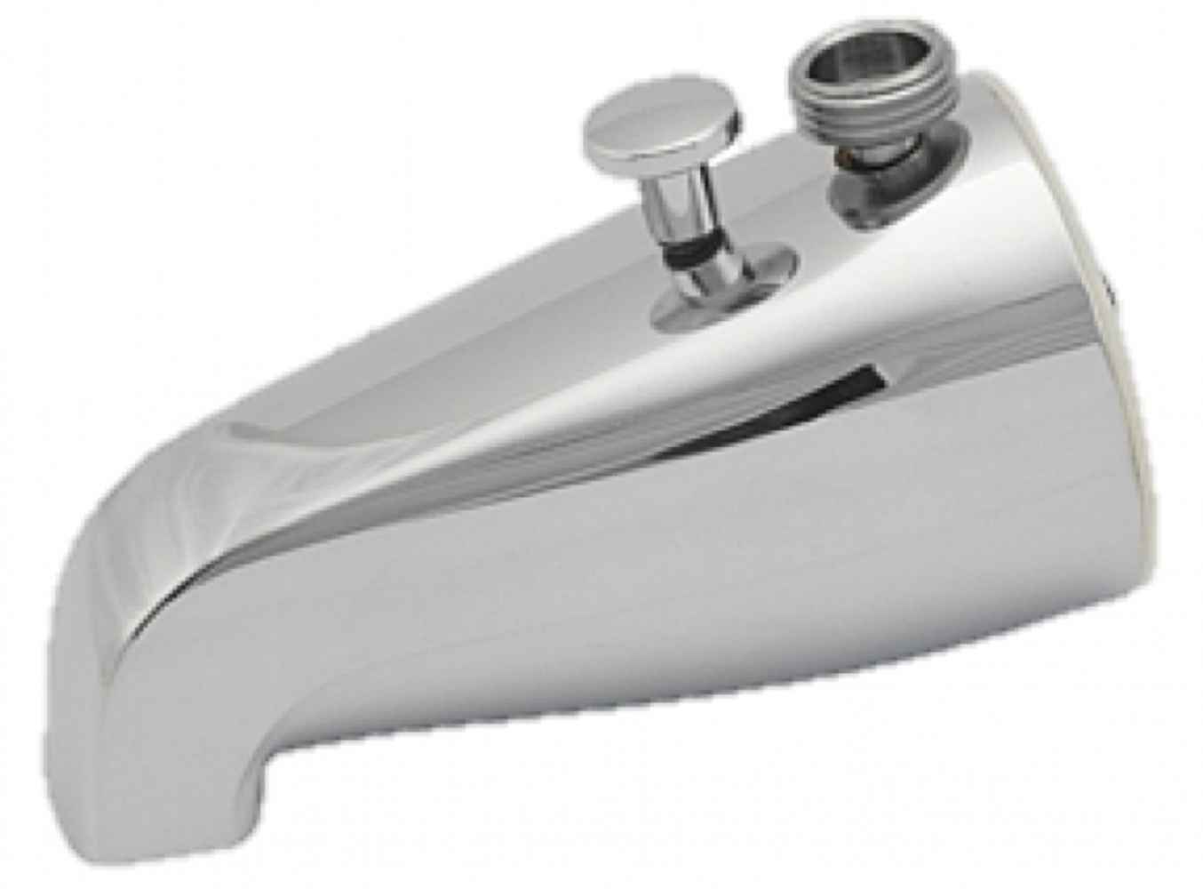 5.31 in. Spout Chrome Tub Spout in Brass