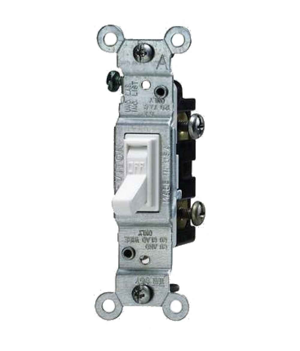 15 AMP Rectangle White Electrical Switch Aluminum