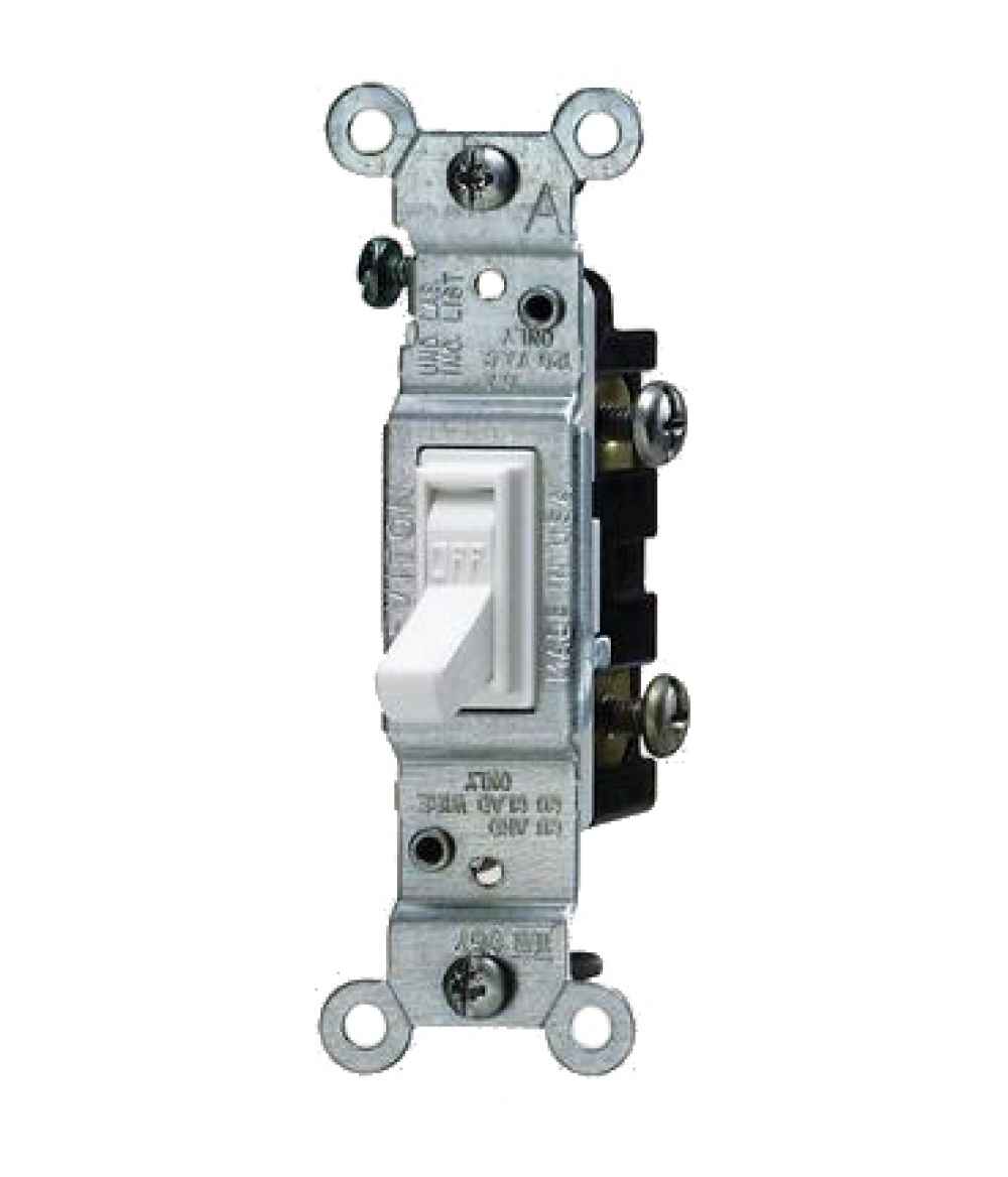 15 AMP Rectangle White Electrical Switch Aluminum