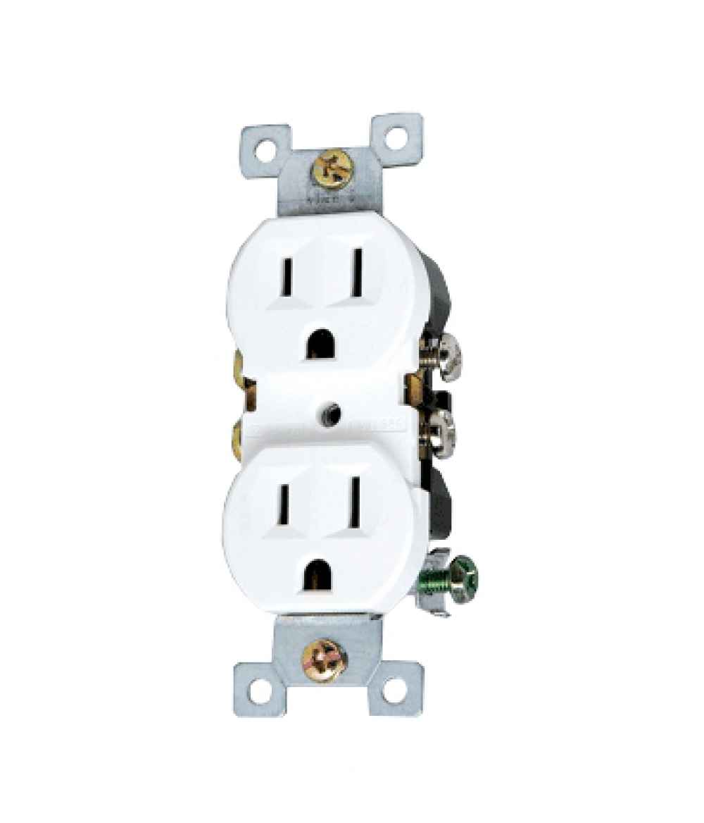 15 AMP Unique White Electrical Receptacle Aluminum