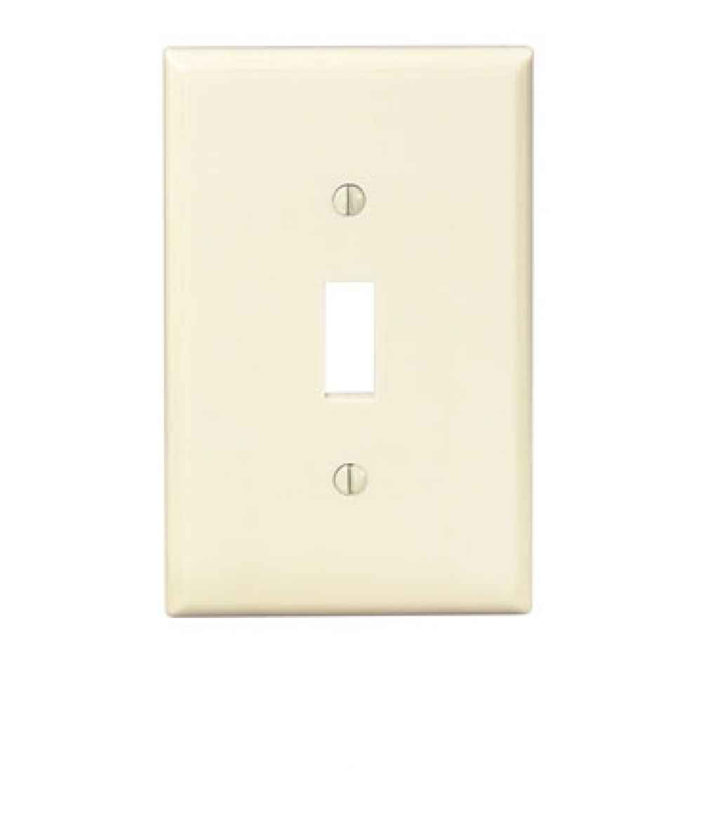 Rectangle Ivory Electrical Switch Plate Plastic