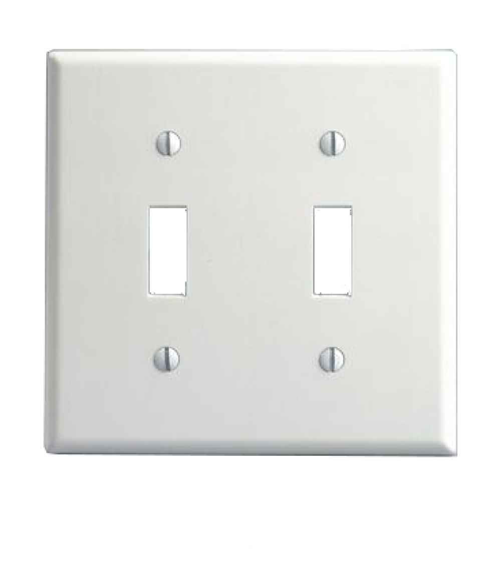 Square White Electrical Switch Plate Plastic